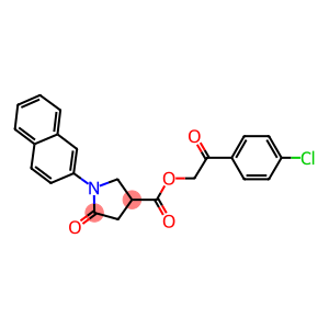 2-(4-chlorophenyl)-2-oxoethyl 1-(2-naphthyl)-5-oxo-3-pyrrolidinecarboxylate