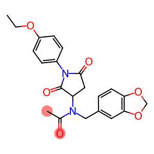 Acetamide, N-(1,3-benzodioxol-5-ylmethyl)-N-[1-(4-ethoxyphenyl)-2,5-dioxo-3-pyrrolidinyl]-