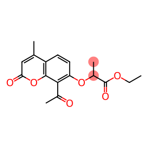 Propanoic acid, 2-[(8-acetyl-4-methyl-2-oxo-2H-1-benzopyran-7-yl)oxy]-, ethyl ester