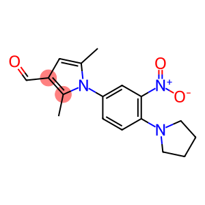 2,5-Dimethyl-1-[3-nitro-4-(pyrrolidin-1-yl)phenyl]-1H-pyrrole-3-carbaldehyde