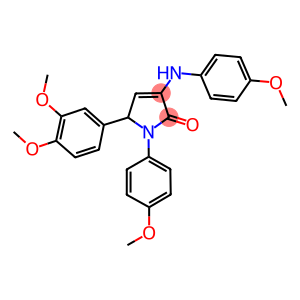 5-(3,4-dimethoxyphenyl)-3-(4-methoxyanilino)-1-(4-methoxyphenyl)-1,5-dihydro-2H-pyrrol-2-one