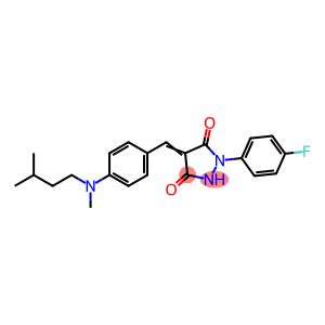 1-(4-fluorophenyl)-4-{4-[isopentyl(methyl)amino]benzylidene}-3,5-pyrazolidinedione