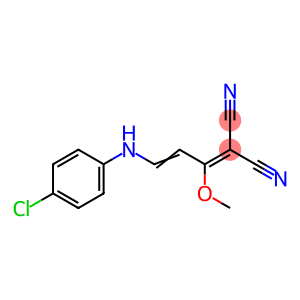 2-[(2E)-3-[(4-chlorophenyl)amino]-1-methoxyprop-2-en-1-ylidene]propanedinitrile