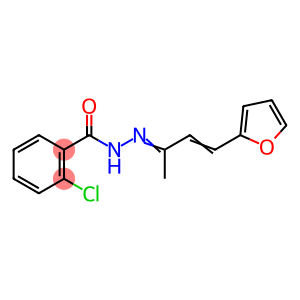 2-chloro-N'-[3-(2-furyl)-1-methyl-2-propenylidene]benzohydrazide