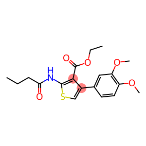 ethyl 2-(butyrylamino)-4-(3,4-dimethoxyphenyl)-3-thiophenecarboxylate