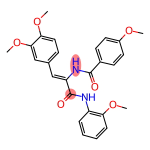 N-{2-(3,4-dimethoxyphenyl)-1-[(2-methoxyanilino)carbonyl]vinyl}-4-methoxybenzamide