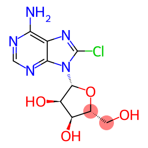 2-(6-amino-8-chloro-9-purinyl)-5-(hydroxymethyl)oxolane-3,4-diol