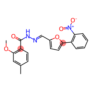 N'-[(5-{2-nitrophenyl}-2-furyl)methylene]-2-methoxy-4-methylbenzohydrazide