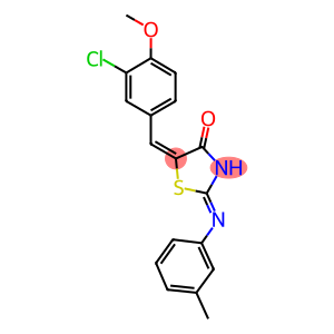 5-(3-chloro-4-methoxybenzylidene)-2-[(3-methylphenyl)imino]-1,3-thiazolidin-4-one