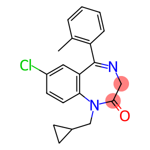 7-Chloro-1-(cyclopropylmethyl)-1,3-dihydro-5-(2-methylphenyl)-2H-1,4-benzodiazepin-2-one