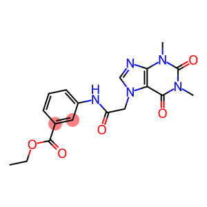Benzoic acid, 3-[[2-(1,2,3,6-tetrahydro-1,3-dimethyl-2,6-dioxo-7H-purin-7-yl)acetyl]amino]-, ethyl ester