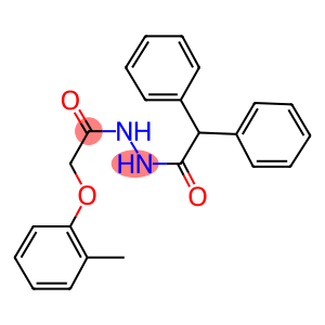 Benzeneacetic acid, α-phenyl-, 2-[(2-methylphenoxy)acetyl]hydrazide (9CI)