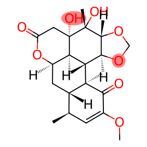 Picras-2-ene-1,16-dione, 13,14-dihydroxy-2-methoxy-11,12-[methylenebis(oxy)]-, (11α,12β)- (9CI)