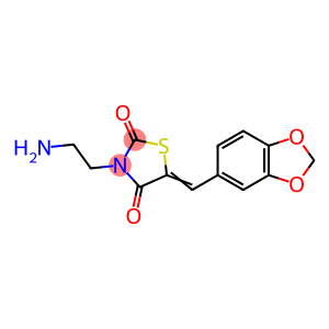2,4-Thiazolidinedione, 3-(2-aminoethyl)-5-(1,3-benzodioxol-5-ylmethylene)-