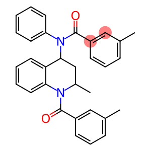 3-methyl-N-[2-methyl-1-(3-methylbenzoyl)-1,2,3,4-tetrahydro-4-quinolinyl]-N-phenylbenzamide