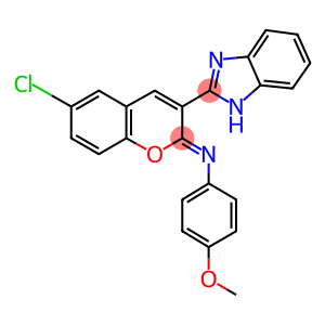 N-[3-(1H-benzimidazol-2-yl)-6-chloro-2H-chromen-2-ylidene]-N-(4-methoxyphenyl)amine