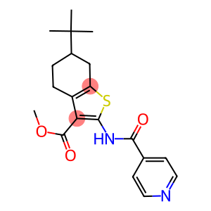 methyl 6-tert-butyl-2-(isonicotinoylamino)-4,5,6,7-tetrahydro-1-benzothiophene-3-carboxylate