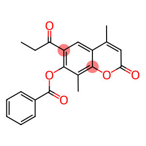 4,8-dimethyl-2-oxo-6-propionyl-2H-chromen-7-yl benzoate