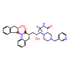 (S)-1-((2R,4R)-4-Benzyl-2-hydroxy-5-(((1S,2R)-2-hydroxy-2,3-dihydro-1H-inden-1-yl)amino)-5-oxopentyl)-N-(tert-butyl)-4-(pyridin-3-ylmethyl)piperazine-2-carboxamide