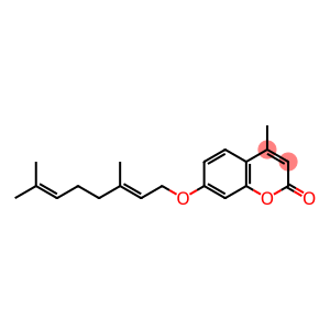 2H-1-Benzopyran-2-one, 7-[[(2E)-3,7-dimethyl-2,6-octadien-1-yl]oxy]-4-methyl-
