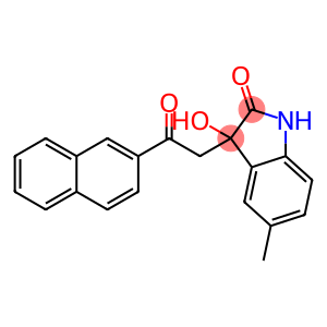 3-hydroxy-5-methyl-3-(2-naphthalen-2-yl-2-oxoethyl)-1H-indol-2-one