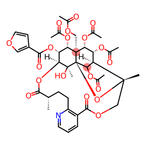 3-Furancarboxylic acid (8R,9R,10R,11S,12R,13R,14R,15S,18S,21S,22S,23R)-10,13,22,23-tetrakis(acetyloxy)-12-[(acetyloxy)methyl]-7,8,9,10,12,13,14,15,17,18,19,20-dodecahydro-21-hydroxy-8,18,21-trimethyl-5,17-dioxo-8,11-epoxy-9,12-ethano-11,15-methano-5H,11H-[1,9]dioxacyclooctadecino[4,3-b]pyridin-14-yl ester