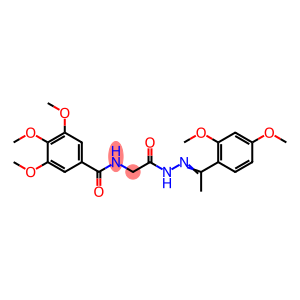 N-[2-[(2E)-2-[1-(2,4-dimethoxyphenyl)ethylidene]hydrazinyl]-2-oxoethyl]-3,4,5-trimethoxybenzamide