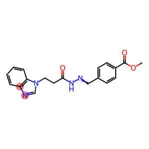 methyl (E)-4-((2-(3-(1H-benzo[d]imidazol-1-yl)propanoyl)hydrazono)methyl)benzoate