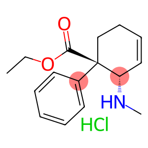 (+)-3R-N-Monomethylamino-4c-phenyl-4t-ethoxycarbonylcyclohexene-1, hyd rochloride