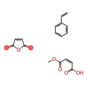 2-Butenedioic acid (2Z)-, monomethyl ester, polymer with ethenylbenzene and 2,5-furandione, sodium salt