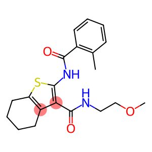 N-(2-methoxyethyl)-2-[(2-methylbenzoyl)amino]-4,5,6,7-tetrahydro-1-benzothiophene-3-carboxamide