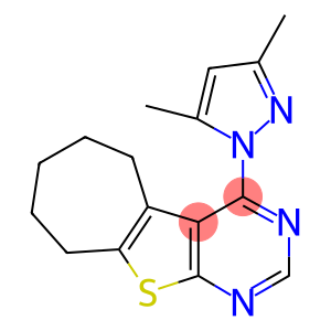 4-(3,5-dimethyl-1H-pyrazol-1-yl)-6,7,8,9-tetrahydro-5H-cyclohepta[4,5]thieno[2,3-d]pyrimidine