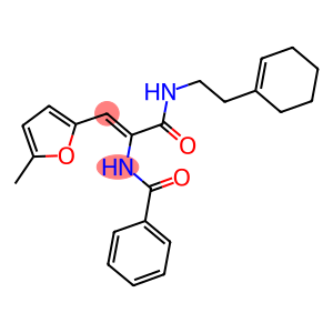 N-[1-({[2-(1-cyclohexen-1-yl)ethyl]amino}carbonyl)-2-(5-methyl-2-furyl)vinyl]benzamide