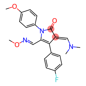 (3E)-3-[(dimethylamino)methylidene]-4-(4-fluorophenyl)-5-[(1E)-(methoxyimino)methyl]-1-(4-methoxyphenyl)-2,3-dihydro-1H-pyrrol-2-one
