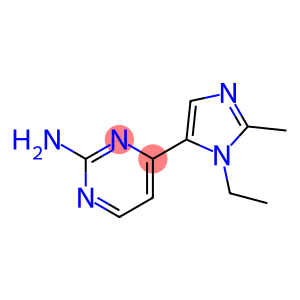 2-Pyrimidinamine,4-(1-ethyl-2-methyl-1H-imidazol-5-yl)-(9CI)