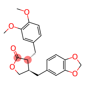 2(3H)-Furanone, 4-(1,3-benzodioxol-5-ylmethyl)-3-[(3,4-dimethoxyphenyl)methyl]dihydro-, (3R,4R)-