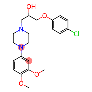 1-Piperazineethanol, α-[(4-chlorophenoxy)methyl]-4-(3,4-dimethoxyphenyl)-