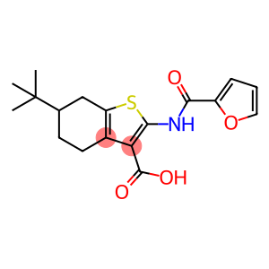 Benzo[b]thiophene-3-carboxylic acid, 6-(1,1-dimethylethyl)-2-[(2-furanylcarbonyl)amino]-4,5,6,7-tetrahydro-