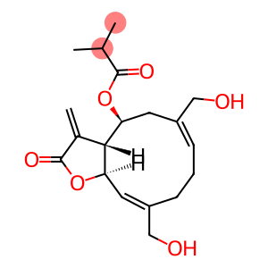 2-Methylpropionic acid [(3aR,4S,6Z,10Z,11aR)-2,3,3a,4,5,8,9,11a-octahydro-6,10-bis(hydroxymethyl)-3-methylene-2-oxocyclodeca[b]furan-4-yl] ester
