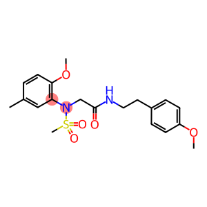 2-[2-methoxy-5-methyl(methylsulfonyl)anilino]-N-[2-(4-methoxyphenyl)ethyl]acetamide