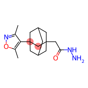 Tricyclo[3.3.1.13,7]decane-1-acetic acid, 3-(3,5-dimethyl-4-isoxazolyl)-, hydrazide