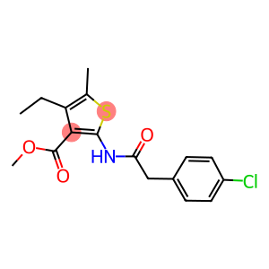 methyl 2-{[(4-chlorophenyl)acetyl]amino}-4-ethyl-5-methyl-3-thiophenecarboxylate