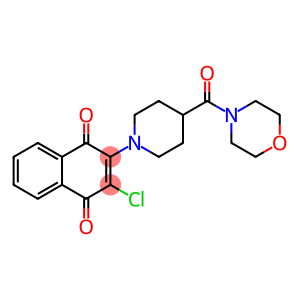2-CHLORO-3-[4-(MORPHOLINOCARBONYL)PIPERIDINO]NAPHTHOQUINONE
