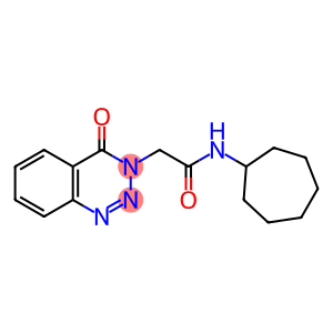 1,2,3-Benzotriazine-3(4H)-acetamide, N-cycloheptyl-4-oxo-