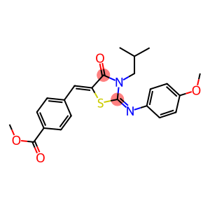 methyl 4-({3-isobutyl-2-[(4-methoxyphenyl)imino]-4-oxo-1,3-thiazolidin-5-ylidene}methyl)benzoate