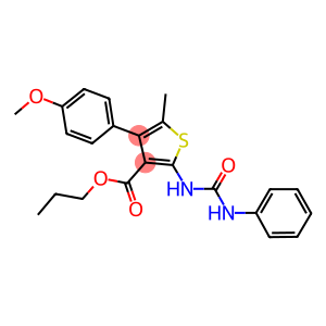 propyl 2-[(anilinocarbonyl)amino]-4-(4-methoxyphenyl)-5-methyl-3-thiophenecarboxylate