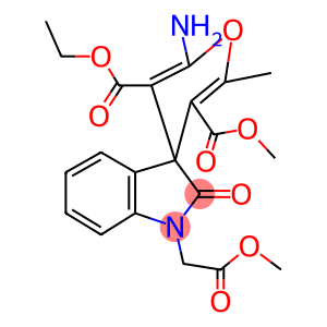 3-ethyl 5-methyl 2-amino-6-methyl-1'-(2-methoxy-2-oxoethyl)-2'-oxospiro[4H-pyran-4,3'-(2'H)-indole]-3,5-dicarboxylate