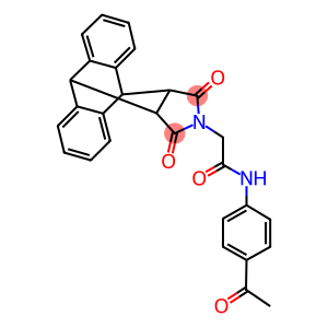 N-(4-acetylphenyl)-2-(16,18-dioxo-17-azapentacyclo[6.6.5.0~2,7~.0~9,14~.0~15,19~]nonadeca-2,4,6,9,11,13-hexaen-17-yl)acetamide