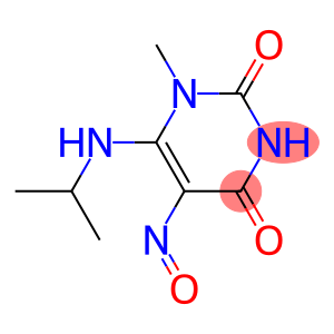 2,4(1H,3H)-Pyrimidinedione, 1-methyl-6-[(1-methylethyl)amino]-5-nitroso- (9CI)