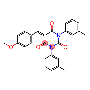 1,3-BIS(3-METHYLPHENYL)-5-((4-METHOXYPHENYL)METHYLENE)-1,3-DIAZAPERHYDROINE-2,4,6-TRIONE